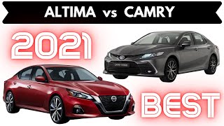 2021 Nissan Altima vs 2021 Toyota Camry  BEST 2021 SEDAN [upl. by Sikras]