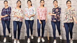 Jeans top ¥ lipsa shopping ¥ jeans tops for girls ¥ design ladies tops [upl. by Fitting327]