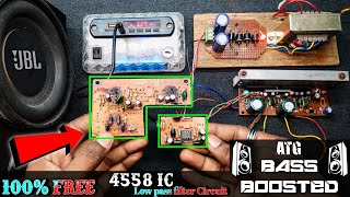 4558 ic circuit diagram  how to make bass filter using 4558 ic Free में बनाओ [upl. by Koh346]