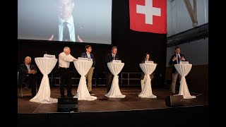 Pro Schweiz  Podiumsdiskussion mit Roger Köppel Christoph Blocher Thierry Burkart Sanija Ameti [upl. by Enialahs]