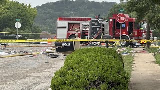 Fire from house explosion in Copperas Cove seen from more than 100 yards [upl. by Astrid]