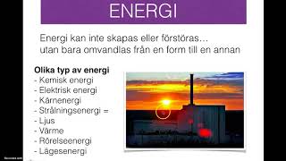 Energi och energiomvandlingar [upl. by Marron]