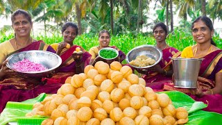 PANI PURI RECIPE  Instant Pani Poori Making Kit  Road Side Pani Poori  Village Super Cooking [upl. by Nelac]