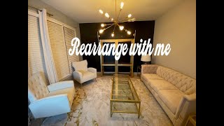 REARRANGING MY SMALL LIVING ROOM  LIVINGROOM LAYOUT IDEAS [upl. by Michele]