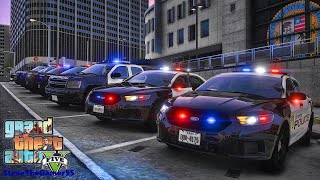 Playing GTA 5 As A POLICE OFFICER City Patrol HPD GTA 5 Lspdfr Mod 4K [upl. by Jennie]