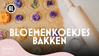 Koekjes bakken met bloemen  HEEL HOLLAND BAKT [upl. by Gradeigh373]