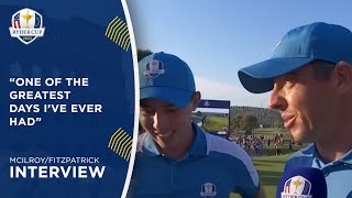 McIlroyFitzpatrick Interview  2023 Ryder Cup [upl. by Esinyt]