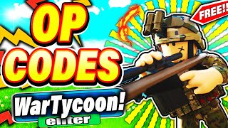 NEW 2023 WAR TYCOON CODES FREE GUN PASS ALL NEW SECRET OP ROBLOX OIL WARFARE TYCOON CODES NEW [upl. by Annairb]