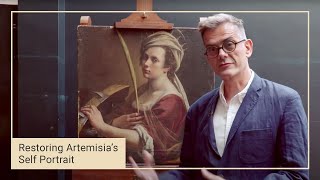 The art restoration plan for Artemisia Gentileschis Self Portrait  1 of 14 [upl. by Helprin]