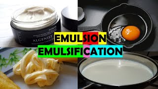 What is Emulsion  Example of Emulsion  Emulsification  Emulsifying Agent  very easy  Chemistry [upl. by Airdnaxela]