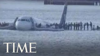 Footage Of The US Airway Plane Landing On Hudson River In 2009  TIME [upl. by Gabriele]