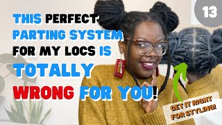 PERFECT locs PARTING SYSTEM for styling How Many Bigger Parts for Thicker Locs  Lessons with Liv [upl. by Eanar263]