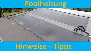 🌞🌞🌞Teil22 PoolSolarheizung mit SolarabsorberSolarmatte und Steuerung vorgestellt und erklärt 🌞🌞🌞 [upl. by Talie]