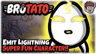 Super Fun Character Emits Lightning  Brotato Modded [upl. by Nnil]