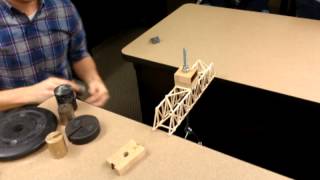 Engr 214 balsa wood bridge subdivided Neville truss [upl. by Ayahc482]