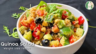 Quinoa Salad Bowl for weight loss  Healthy and quick Chickpeas Salad recipe  Sattvik Kitchen [upl. by Enyalaj]