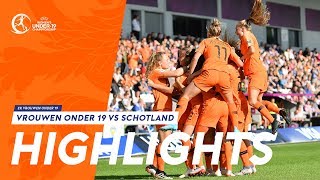 Highlights Vrouwen onder 19  Schotland 2272019 EK [upl. by Aidan]