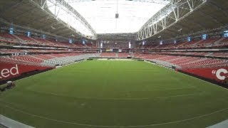 TIME LAPSE Turf moves out at University of Phoenix stadium field [upl. by Pillihp]