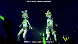 Len And Rin Kagamine  Purple Butterfly on your Right Shoulder  Project DIVA Live  eng subs [upl. by Mignon]