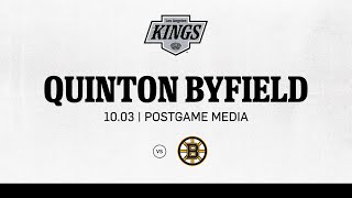 Forward Quinton Byfield  1003 LA Kings Win over Boston Bruins [upl. by Amron780]