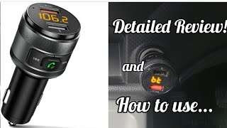 Bluetooth FM Transmitter For Car Review IMDEN [upl. by Schiff]