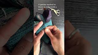 A quick method to weave in ends inside a sock [upl. by Greene975]