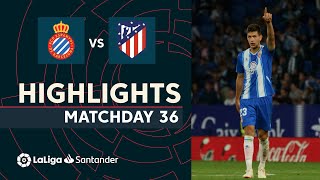 Resumen de RCD Espanyol vs Atlético de Madrid 33 [upl. by Whittemore]