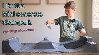 I built a concrete tech deck skatepark for my BMX and fingerboard [upl. by Traweek836]