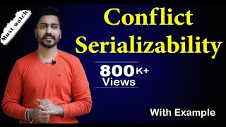 Lec84 Conflict Serializability  Precedence Graph  Transaction  DBMS [upl. by Allenrac]