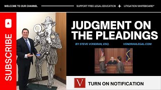 Judgment on the Pleadings explained by Attorney Steve® [upl. by Aihseya709]