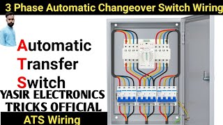 3 Phase Automatic Changeover Switch Wiring  3 Phase ATS Wiring  Changeover Switch [upl. by Moffitt]