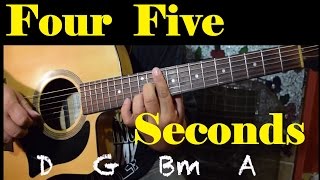 FourFiveSeconds  Guitar Tutorial Rihanna Kanye Paul McCartney [upl. by Novelia671]