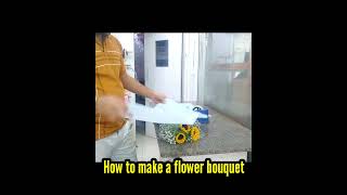 See how we make flower bouquet flowerbouquet floraldesign [upl. by Pavia]