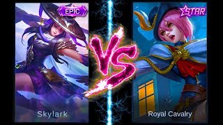 Ultimate Fanny Skin Comparison  Skylark VS Royal Cavalry  Mobile LegendsBang Bang [upl. by Atinid]