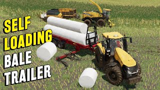 Self Loading Bale Trailer  Farming Simulator 22 [upl. by Jarl596]