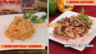 1ARROZ CON POLLO Y VERDURAS 2HONGOS SALTEADOS [upl. by Lairret]