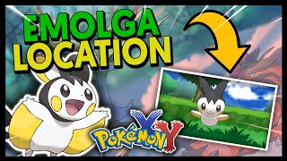 WHERE TO FIND EMOLGA ON POKEMON X AND Y [upl. by Pebrook]