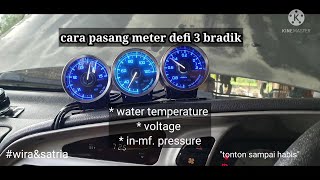 Cara pasang meter defi 3 beradik proton wirasatria cepat dan senang  how to install meter defi [upl. by Orthman736]