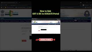 How to link GST amp IEC amp ICEGATE Portal shorts [upl. by Zola]