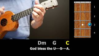 God Bless the USA  Clawhammer Ukulele [upl. by Crotty]