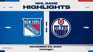 NHL Highlights  Rangers vs Oilers  November 23 2024 [upl. by Elmajian796]