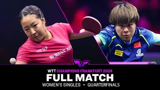 FULL MATCH  Shin Yubin vs Wang Yidi  WS QF  WTTFrankfurt 2024 [upl. by Viviene]