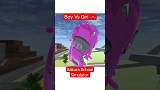 Girl vs Boy car driving 😍🔥indonesia part15 games sakura cartoon shorts [upl. by Oiramal815]