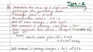 Unit7  Waste Water Treatment  Trickling Filter Numerical  Sanitary Engineering  Prashant YT [upl. by Annahaj]