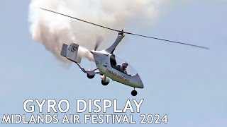 Calidus Autogyro  Gyro Air Displays  Midlands Air Festival 2024 [upl. by Kimon617]