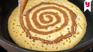 Bu Nefis Pankek Tarifi Yapmaya Üşendiğiniz O Tarçınlı Rulo Çörek Tadında CINNAMON ROLLS GİBİ PANKEK [upl. by Oiciruam]