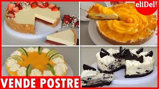 4 Postres SIN HORNO Para VENDER y Ganar DINERO desde CASA Cheesecake RENTABLES [upl. by Iphigeniah]