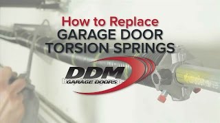 How To Replace Garage Door Torsion Springs [upl. by Vitek863]