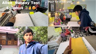 My Neet Allen Test series Syllabus Back unit  Current Unit  testseries vlog allenstest [upl. by Betta]