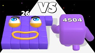 LEVEL UP NUMBER vs NUMBER BLOCKS RUN  ASMR Gameplay Free Math Games [upl. by Haelem]